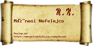 Ménesi Nefelejcs névjegykártya